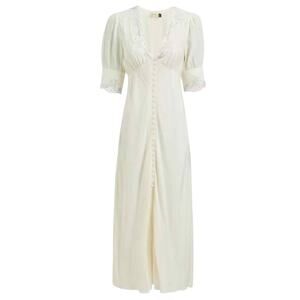 RIXO Bridal Simone Embroidered Maxi Dress Ivory Size XS